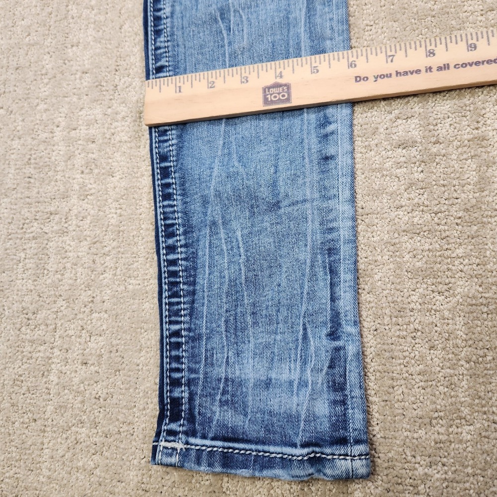 Miss Me Jeans Women 27 Mid Rise Skinny Stretch Denim Acid Wash Y2K Cowgirl - Picture 8 of 12